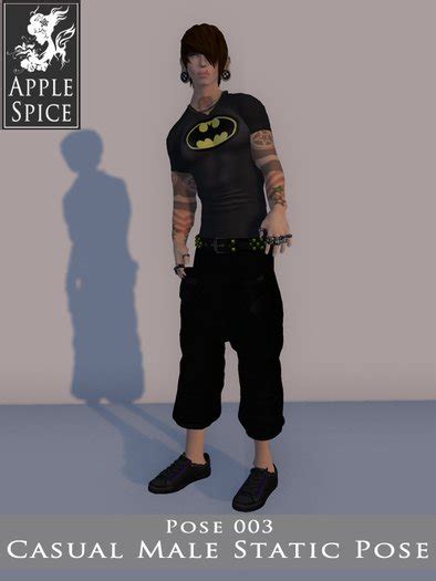 Second Life Marketplace Apple Spice Casual Male Pose 003