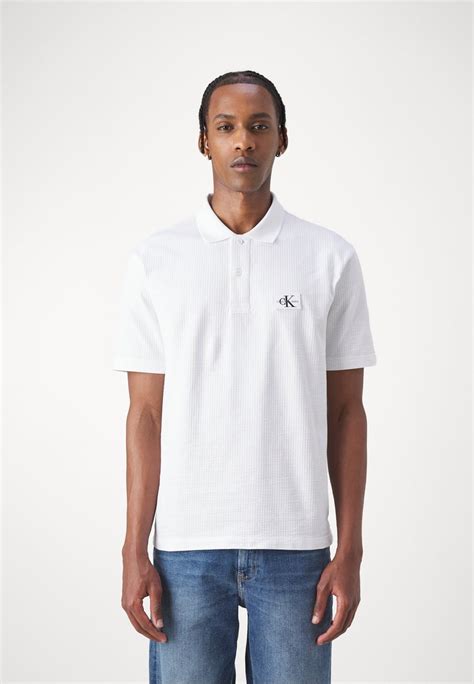 Calvin Klein Jeans Texture Poloshirt Bright White Weiß Zalando At