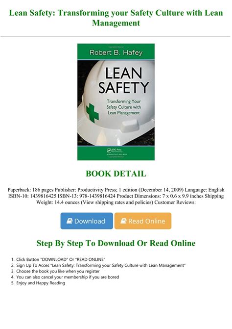 Lean Safety Transforming Your Safety Culture With Lean Management