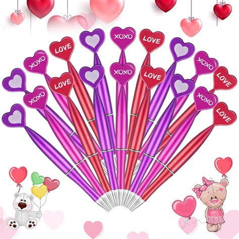 Amazon 48 Pieces Heart Shaped Valentine S Day Pens Heart Ballpoint