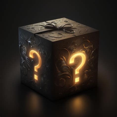 Premium Photo Mystery Box Illustration Generative Ai