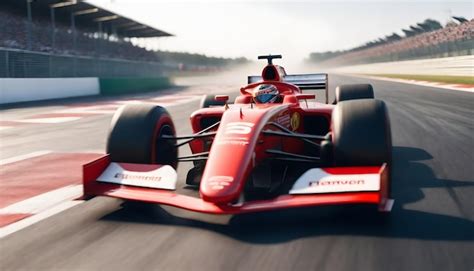 Premium Photo Red Formula Race Car On A Track With Another Race Car