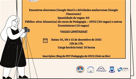 Pet Pedagogia Ufcg Inscri Es Homologadas Para O Minicurso De