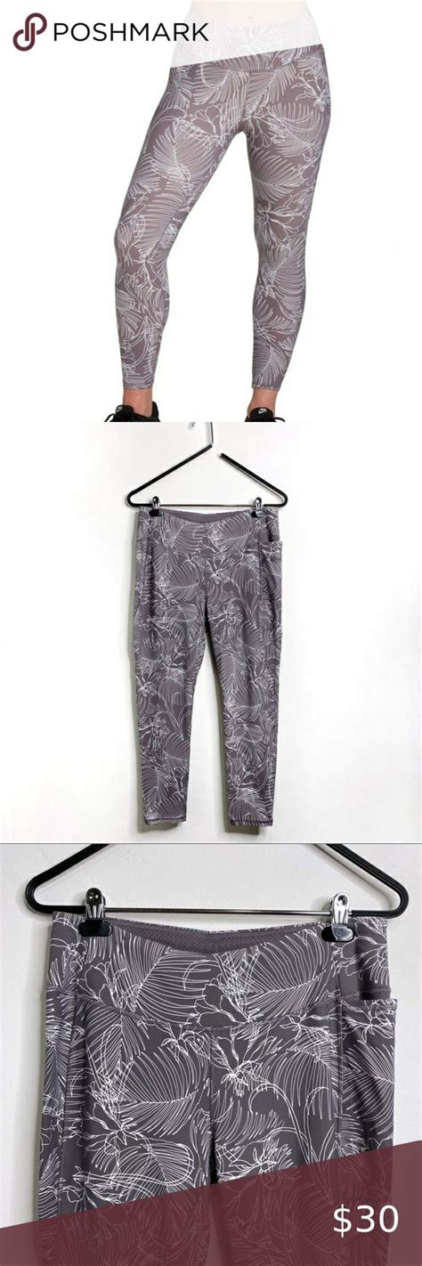 CALIA Carrie Underwood Stay Powerful Gray Floral Leggings | Floral leggings, Grey floral ...