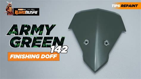 tips repaint warna hijau klasik army green  youtube