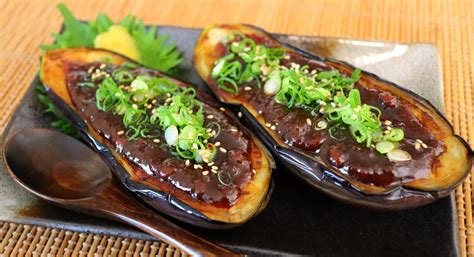 Nasu Miso Dengaku Grilled Eggplant With Sweet Miso Glaze Taka S Kitchen