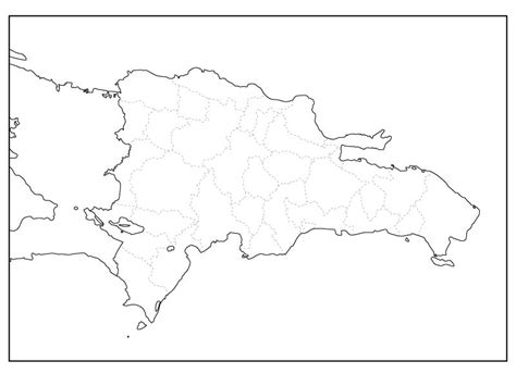 Mapa De La Republica Dominicana Para Imprimir En Blanco Y Negro