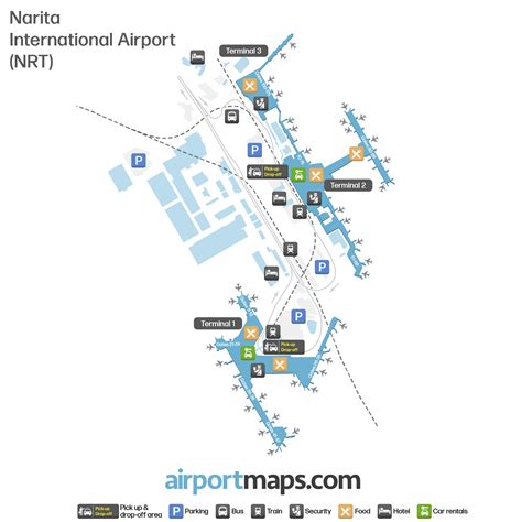 Map of Narita International Airport Tokyo (NRT) – Terminals Map