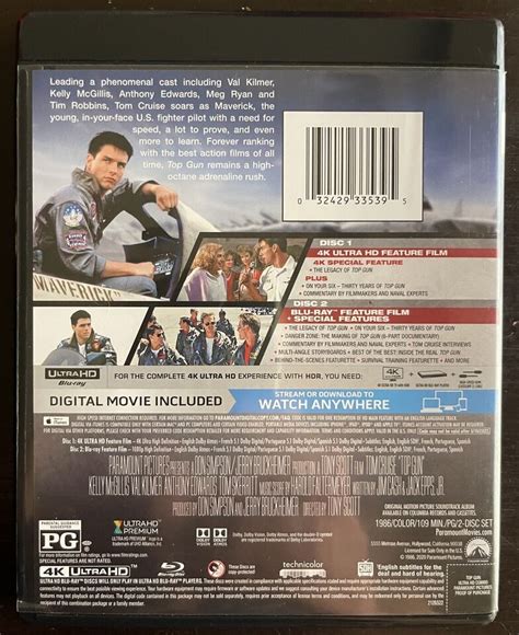 Top Gun 4k Ultra Hdblu Ray No Digital Ebay