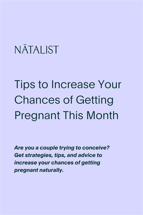 Tips To Increase Your Chances Of Getting Pregnant This Month Chances