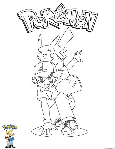 Pikachu With Ash Coloring Page Pikachu Coloring Page Pokemon | Porn Sex Picture