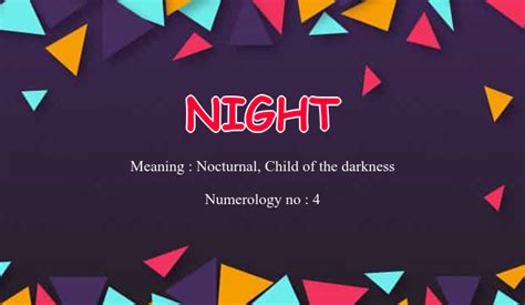 Night Name Meaning