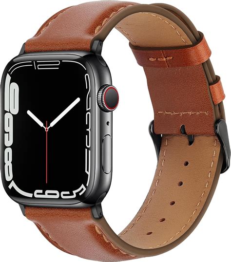 Amazon Hitzee Leather Bands Compatible With Apple Watch Band Mm