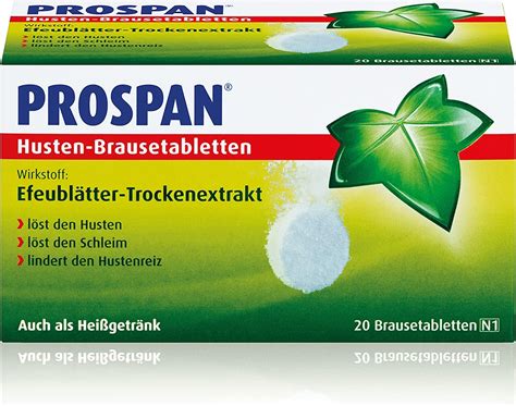 Prospan Husten Brausetabletten 20 St Tabletten Amazonde Drogerie