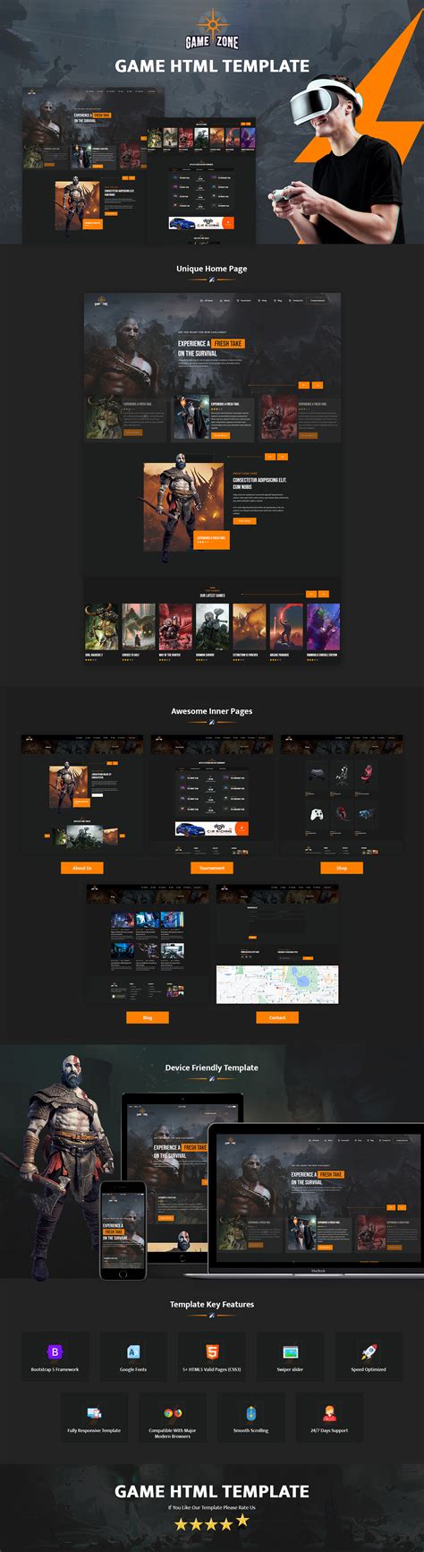 Gaming HTML Website Template #276691 - TemplateMonster