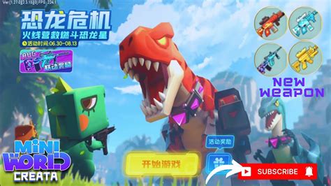 Mini World Creata Event Dinosaur Update Version Gameplay And