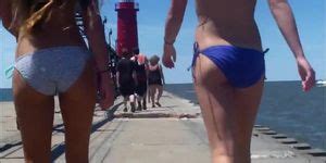 Candid Beach Bikini Butt Ass West Michigan Booty Tall Thin Tnaflix