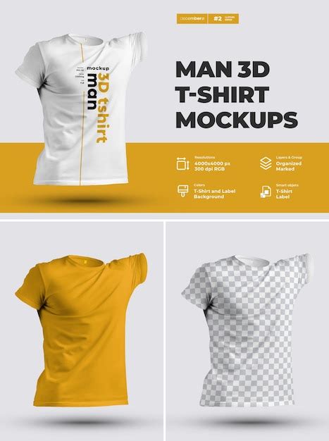 Free PSD | Mockups 3d t-shirts.