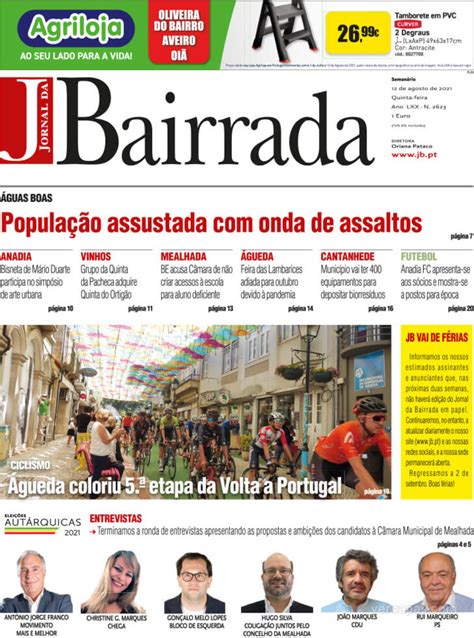 Capa Jornal Da Bairrada De 2021 08 12