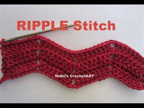 How To Crochet- RIPPLE Stitch Tutorial “Nidhi’s CrochetART” YouTube ...