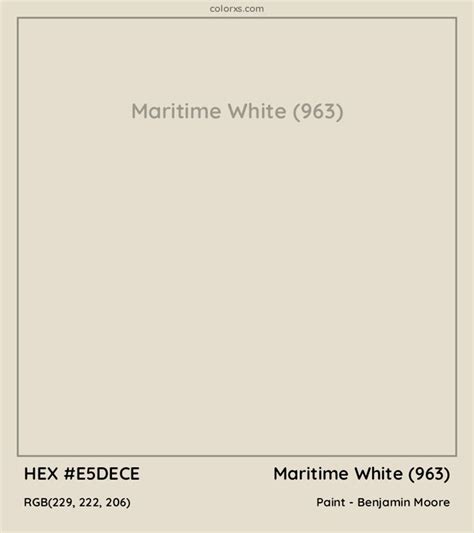 Benjamin Moore Maritime White Paint Color Codes Similar Paints