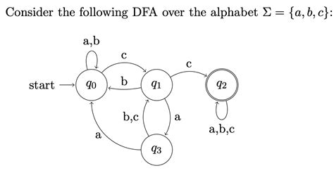 Solved Consider The Following Dfa Over The Alphabet Sigma Chegg