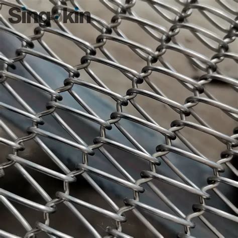 Stainless Steel Wire Mesh Conveyor Belts Balanced Spiral Woven Conveyor