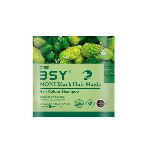 BSY Noni Black Hair Magic 12 Ml X 12 Sachet Hair Color Hair Dye