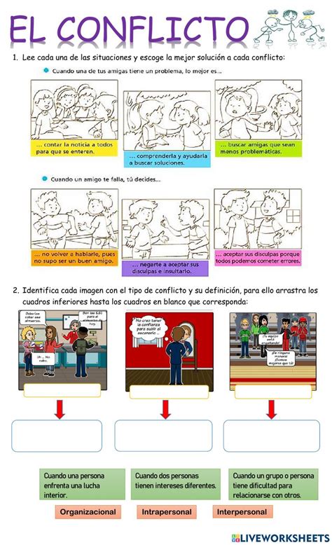 El Conflicto Exercise Spanish Lessons Classroom Activities Education