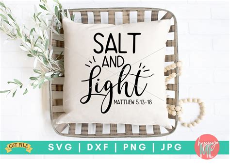 Salt And Light Matthew 5 13 16 Christian Digital Cut File Etsy