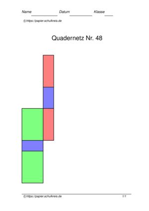 Printable paper download Cuboid nets free PDF download