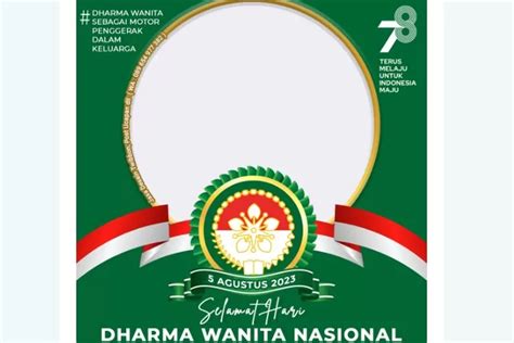 9 Link Twibbon Hari Dharma Wanita Nasional 5 Agustus 2023 Desain Elegan