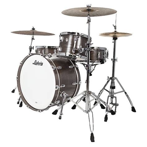 Ludwig Classic Oak 3pc Pro Beat Drum Set Smoke Reverb