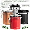 Amazon Mixpresso Oz Coffee Canister Red Stainless Steel