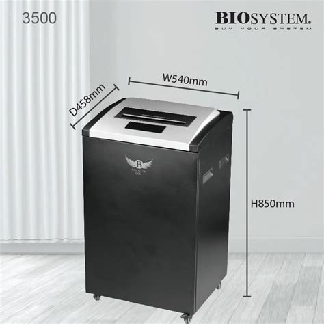 BIOSYSTEM 3500 Heavy Duty Paper Shredder Shred Capacity 35 Sheets