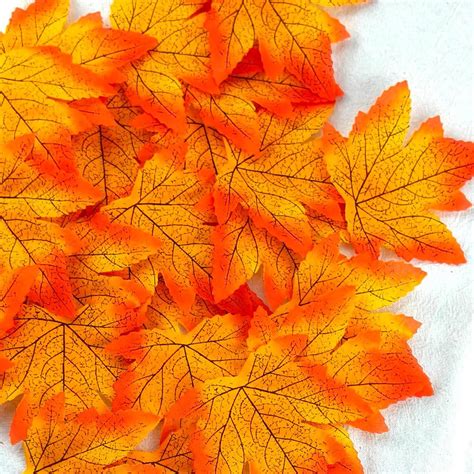 orange autumn fallen leaves