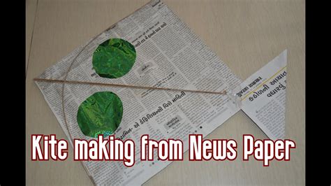 How To Make Newspaper Kite At Home Kite Making Newspaper Kite