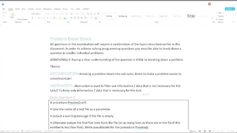 Cie As Level Computer Science 9618 Paper 2abstraction And Decomposition Youtube