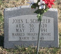 John L Schaefer M Morial Find A Grave