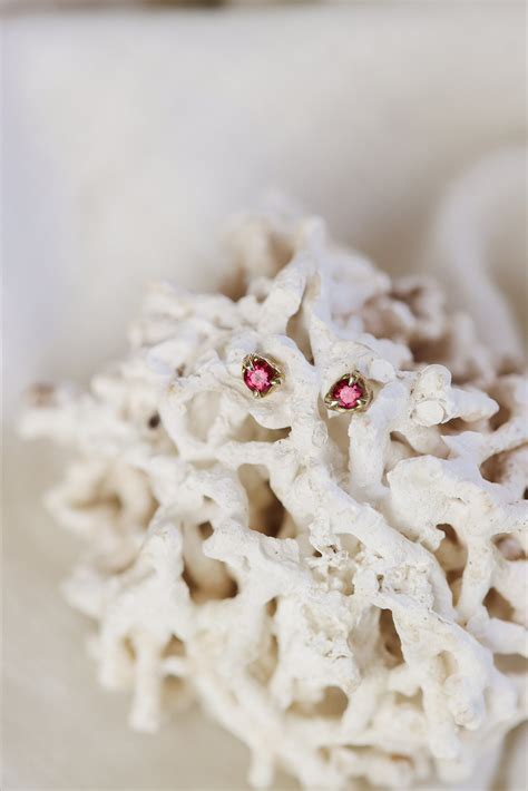 Unique Birthstone Jewelry: Dainty ruby earrings to celebrate a July bi