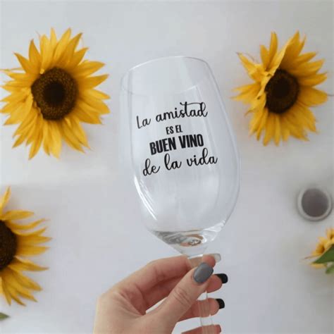 Copa de vino personalizada para amigas Girasoles y más Blog tienda