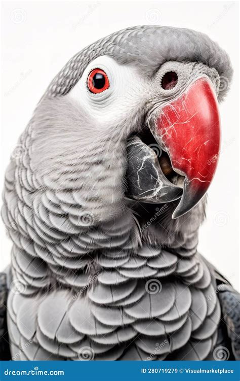 African Grey Parrot Talking Stock Illustration - Illustration of ...