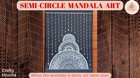 How To Draw Mandala Art On Black Paper For Beginners Semi Circle