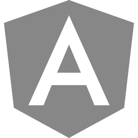 Icono Angular Logotipo Y Símbolo Png Gris