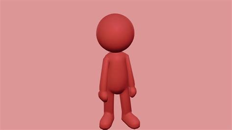 Stickman Rig Animated 2 Mixamos Idle Anim Download Free 3d Model