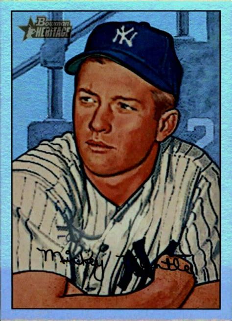 2007 Bowman Heritage Rainbow Foil 7 Mickey Mantle MINT FROM PACK