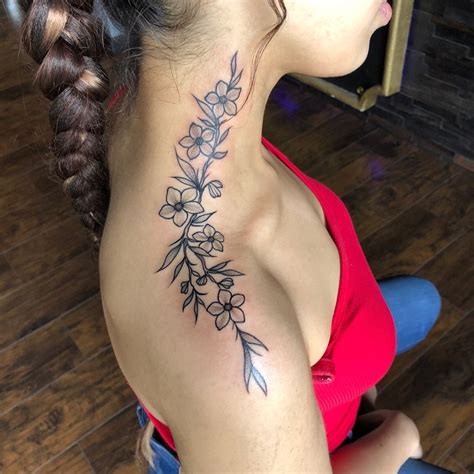 Back Of Neck Flower Tattoos For Females | Best Flower Site