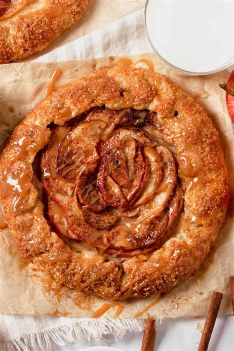 Rustic Apple Galette With Caramel Sauce Cookrita