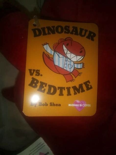 Kohls Cares 11 Red Dinosaur Vs Bedtime Plush Stuffed By Bob Shea Nwt Ebay