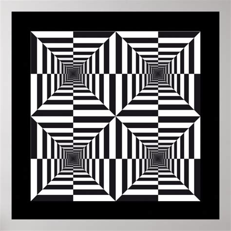 Abstract Op Art Poster Zazzle